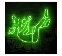 MINGYTN Decoración Lámparas Letrero De Neón Cayendo Al Espacio, Luz Para Oficina, Bar, Hogar, Habitación, Decoración De Pared, 65cm(Re)