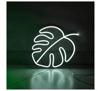 MINGYTN Decoración Lámparas Letrero De Neón Con Forma De Hoja, Decoración De Pared Para Interiores, Luz De Neón, Lámpara De Noche Pequeña, Para Colgar En La Pared 35x38cm(Segundo)