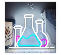 MINGYTN Decoración Lámparas Letrero De Neón De Ciencia Regulable, Decoración De Química Para Aulas, Laboratorios, Frascos Químicos, Luz De Pared 31.5х30.8cm