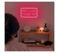 MINGYTN Decoración Lámparas Letrero De Neón What A Long Strange Trip, Arte Mural De Estudio, Decoración De Sala De Música, 40cm(Re)