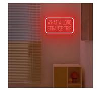 MINGYTN Decoración Lámparas Letrero De Neón What A Long Strange Trip, Arte Mural De Estudio, Decoración De Sala De Música, 40cm(C)