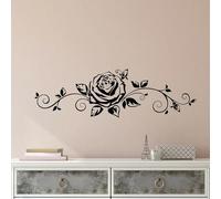 MINGYUANS Adhesivo de pared extraíble de vid de rosas simples, adecuado para dormitorio, cama, cabecero, sala de estar, superficie de pared de fondo de TV, creando un ambiente romántico y elegante. 57