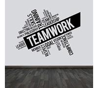 MINGYUANS Teamwork - Pegatinas de pared de vinilo motivacionales para oficina, crea un ambiente colaborativo y motivador de oficina, 160 x 118 cm