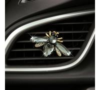 MINGZAIQIPEI Bling Bee - Clips de ventilación de automóvil, clips de ventilación de auto con diseño de abeja de cristal, clip de salida de aire acondicionado de coche, bonito adorno para interior de