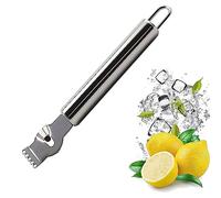 MINGZE Limón Naranja Frutas pelador herramienta de pelar profesional para cocina, Utensilio para Cocktails Multifunción, Limón Acero inoxidable Zester Rallador Naranja Cítrico Cocina Peeler Tool