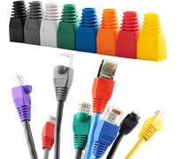 MINGZE RJ45 CAT5 CAT5E CAT6 Cable de red Ethernet Botas de alivio de tensión Cubierta del conector del cable - 100 piezas de color mixto