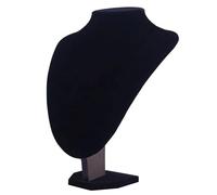 MINGZE Soporte de exhibición de la joyería, busto expositor, soporte del soporte de la exhibición del busto de la cadena del colgante del collar del terciopelo negro, mide la altura de los 22cm
