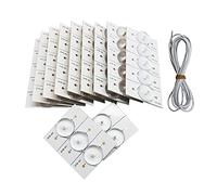 mingzhe 50 Uds. Cuentas de Lámpara SMD de 6V Diseño Flexible para Accesorios Reparación TV 32-65 Pulgadas Color Luz Blanca con Cable 2M (6 V 50 piezas con cable 2 M)