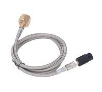 Mingzhe Adaptador de Recarga de Refresco, Conector CO2 Eficiente, Compatible con Tanques 5 Lb, 20 Lb y 50, con Manguera y Arandelas 60 Pulgadas (Manguera acero inoxidable)