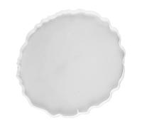 Mingzhe Bandeja de Frutas Molde de Silicona Reutilizable Fácil Limpiar Bandeja Silicona Premium para Manualidades Posavasos para Servir Decoración (MD3487 Molde redondo grande plato fruta)