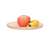 mingzhe Bandeja para Servir de Madera de Caucho, Plato para Aperitivos y Frutas con Bordes Elevados té, café y Comida (yo juzgo)