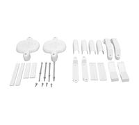 Mingzhe Bebé Puerta Base de Montaje Plástico Robusto Soporte Carga Banister Adaptador para Uso En El Hogar Escalera (Blanco)