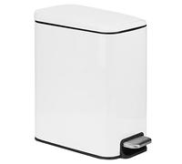 mingzhe Bote de Basura con Escalón de Acero Inoxidable 5 L, Contenedor Basura con Tapa Cierre Suave, Antihuellas para Oficina, Cocina, Baño, Dormitorio Debajo del Fregade