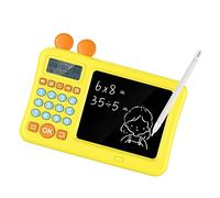 Mingzhe Calculadora para Niños con Bloc de Notas, Tableta de Escritura, Máquina Aprendizaje Matemáticas, Suma, Resta, División Multiplicación, Juguete Educativo para Niño (Amarillo)