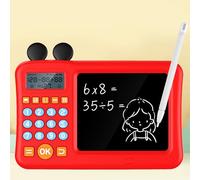 Mingzhe Calculadora para Niños con Bloc de Notas, Tableta de Escritura, Máquina Aprendizaje Matemáticas, Suma, Resta, División Multiplicación, Juguete Educativo para Niño (Roja)