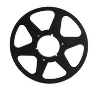 Mingzhe Carrete de Cinta Vacía de 1/4 y 10,5 Pulgadas, Aleación Aluminio, 6 Orificios, Apertura Universal, Pieza la Máquina, Carrete Recogida Vacío para Studer (Negra)