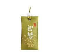 mingzhe Collar de Bolsa de Sal Espiritual Bordado con Atracción Dinero y Calma, Bolsita Budista Clásica para la Salud, Amor, Seguridad y Encanto Antiguo, Bolsita Regalo PE (Verde)