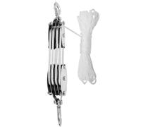 Mingzhe EL DE TRABAJO DE BLOQUE POLEA ACERO ELEVA SIN ESFUERZO 300 KG PARA CAMPING, RUEDA ACERO INOXIDABLE (#4)