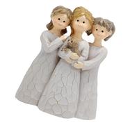 mingzhe Estatua de Hermanas de ángel, Figura Resina, Escultura ángel 3 Niñas con Diseño Amistad Conmemorativa para Decoración Escritorio del Hogar, Adorno Oficina
