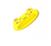 mingzhe Exprimidor de Pasta de Dientes con Forma Animal Dibujos Animados, Dispensador Plástico ABS para Apretar Fácilmente, con Diseño Divertido para Uso en el Baño Domés (Gato Amarillo)