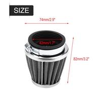 Mingzhe Filtro de Admisión de Aire Universal para motocicletas: Aumenta la Potencia y Mejora la Respuesta.Compatible con Motores de 42/48/50/60 Mm para la Mayoría de las motocicletas. (42 mm)