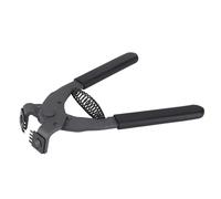 mingzhe Herramienta Perforadora de Cuero de Acero Al Carbono, Alicates Silenciosos 17cm con Espuma Negra para Manualidades, 4mm, 2 Dientes (4mm-4 Dientes)