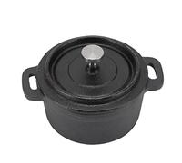 mingzhe Horno Holandés de Hierro Fundido con Ergonómico Grueso y Tapa Hermética para Horno Eléctrico y de Gas (Diámetro 10CM)