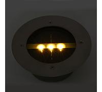 mingzhe Luces LED Subterráneas con Energía Solar para el Suelo, sin Cableado, Desde el Atardecer hasta Amanecer, para Exteriores, Jardín, Patio, Camino, Terraza