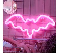 mingzhe Luz de Neón LED 12 Formas Luna Hogar Árbol de Navidad Corazón Labio Iris Cupido Alce Murciélago Precioso Gato Jingle Bell con USB Funciona con Pilas PVC Flexible para (Otros 18)