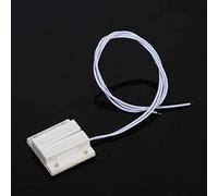 Mingzhe MC-38 Sensor de Ventana de Puerta con Cable Empotrado, Interruptor Magnético, de Alarma para el Hogar para Puerta de Madera, Color Blanco, 5 uds.