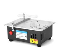 Mingzhe Mini Sierra de Mesa Sierra de Mesa Multifunción 96 W, 7 Velocidades, Profundidad Corte Ajustable 14 Mm con Protector Acrílico, Manguera Recogida Polvo para Art (Enchufe europeo)