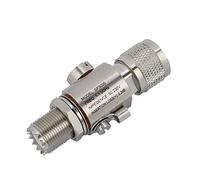 mingzhe Pararrayos UHF, Protector contra Sobretensiones de Enchufe UHF M a F, Protección para Todas Las Bandas de 1-1,2 GHz con Principio Cortocircuito Longitud