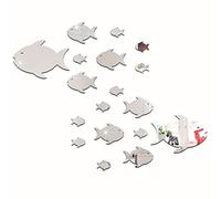 mingzhe Pegatinas de Pared de Peces Acrílicos, Calcomanías Removibles para Dormitorio, Sala Estar, Habitación bebé con Aplicación Pared Azulejos Vidrio (D)