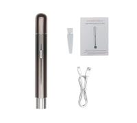 Mingzhe Recortador Eléctrico de Cejas, Recortador de Pelo Nariz, Herramienta Aseo Multifuncional Recargable Portátil con Luz LED, Cabezal Lavable para Hombres, Mujeres, Viajes, (Gris)