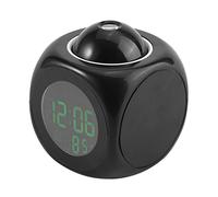 mingzhe Reloj Despertador de Proyección LED Digital con Voz Hablada y Pantalla de Temperatura, Función Repetición Automática para Dormitorio o Escritorio