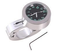 Mingzhe Reloj para Manillar de Motocicleta, Reloj Resistente Al Agua y a los Golpes con Soporte Recto para la Mayoría de las Motocicletas/crucero/chopper/personalizado, Soporte de