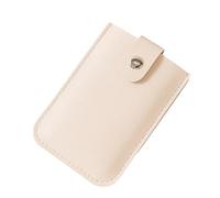 mingzhe Tarjetero Extraíble con Múltiples Ranuras para Tarjetas, Estuche para Tarjetas de Crédito, Tarjeta de Visita Cuero PU con Botón a Presión Viajes (Blanco lechoso)