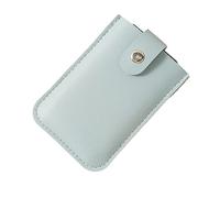 mingzhe Tarjetero Extraíble con Múltiples Ranuras para Tarjetas, Estuche para Tarjetas de Crédito, Tarjeta de Visita Cuero PU con Botón a Presión Viajes (Azul Claro)