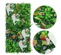 MINHADISI - Pared vegetal artificial, 50 x 100 cm, decoración de pared jungla realista, panel de plantas artificiales para interior/exterior, sin mantenimiento, resistente a los rayos UV (A11)
