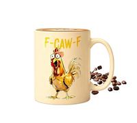 Minhaxue F-Caw-F Taza de café divertida taza de pollo, 425.2 g/311.8 g Tasse À Café Céramique Funny Chicken Fcawf, divertida taza de café sarcástica, tazas en forma de pollo con mango curvado para el