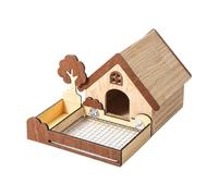 Minhaxue Nido para Pájaro en Jaula Percha de Madera y para Descansar al Sol | Con rejilla inferior acero inoxidable y nido ninfa Para Loros Ninfas Periquitos Agapornis Exterior Interior Todas Estaciones