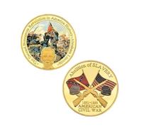 MINHBDER Monedas Conmemorativas De La Guerra Civil Estadounidense, Monedas Coleccionables, Monedas De Recuerdo Bañadas En Oro, Regalos De Colección