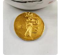 MINHBDER Monedas Conmemorativas Diosa Griega Caballero Moneda De Réplica De La Antigua Roma Bañada En Oro Monedas De Copia Coleccionables De Cobre Antiguo
