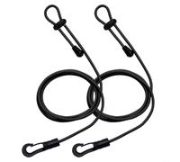 Minhe 2 unids correa de remo ajustable para Kayak Gear Correa Bungee Cord para remo y caña de pescar Longitud flexible segura 120cm Loop Paddle Holder (negro)
