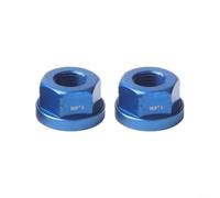 Minhe 2PCS M9 1 0 Tuercas de cubo de bicicleta de aleación de aluminio con juntas para bicicleta plegable y engranaje fijo Eje de rueda de bicicleta Ajuste seguro (azul)