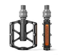 Minhe 3 Pedales de bicicleta con rodamientos sellados - Pedales de plataforma de aleación de aluminio de liberación rápida para bicicletas MTB y carretera (negro)