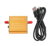 Minhe Amplificador de señal RF de banda ancha de 100 kHz-6 GHz para accesorios de analizador, ganancia de 20 dB, 0,4 dB NF a 1,95 GHz, salida de +35 dBm, para SMA hembra, impedancia de 50 Ω (con