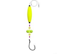 Minhe Aparejos de pesca preatados con gancho doble con flotadores de clavija, diseño de nudo deslizante, aparejo flexible con campanas de sonajero para tambor de carpa, juego de 3 o 6 anzuelos de