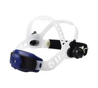 Minhe Casco de soldadura, material de polietileno ajustable, opciones de agujero cuadrado/redondo, cómodo y antideslizante, color blanco, protege la frente