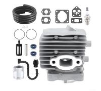 Minhe Conjunto de cilindro de repuesto 4241 1203 34 mm kit de metal compatible con BG56 BR200 SR200 restauración de soplador de hojas
